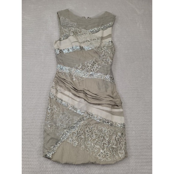 Alice + Olivia Dresses & Skirts - Alice & Olivia Dress Womens 2 Silk Blend Lace Sequins Sleeveless